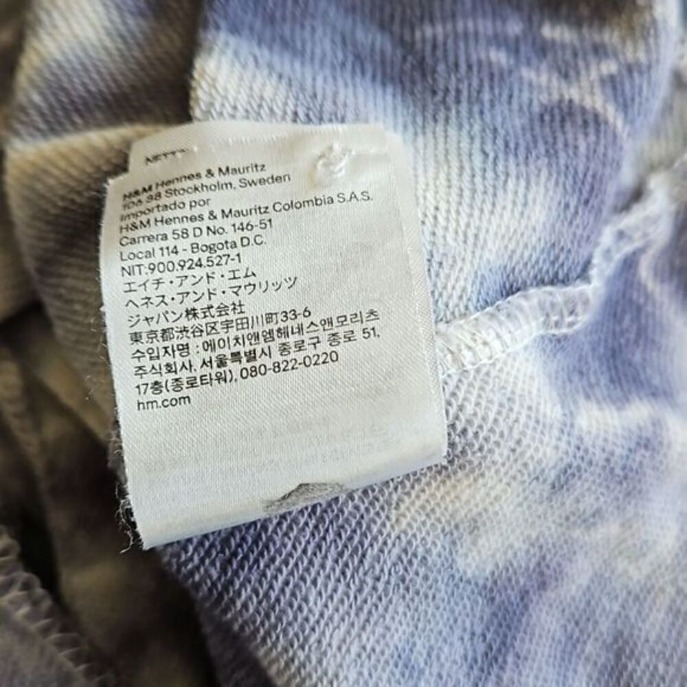 H&M Purple Cloud Tie Dye Adjustable Drawstring Waist Sleeveless Romper Sz L/XL - Picture 12 of 12